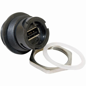 IP67 USB 2.0 paneel doorvoer met afsluitkap - type A/A