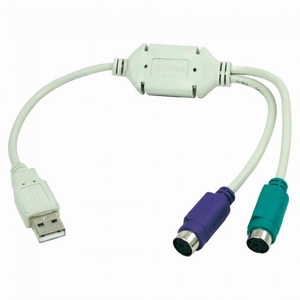 Adapter kabel van USB-A naar 2x PS/2