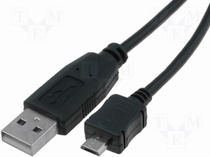 Kabel van USB 2.0 naar micro-B male 1.8 meter